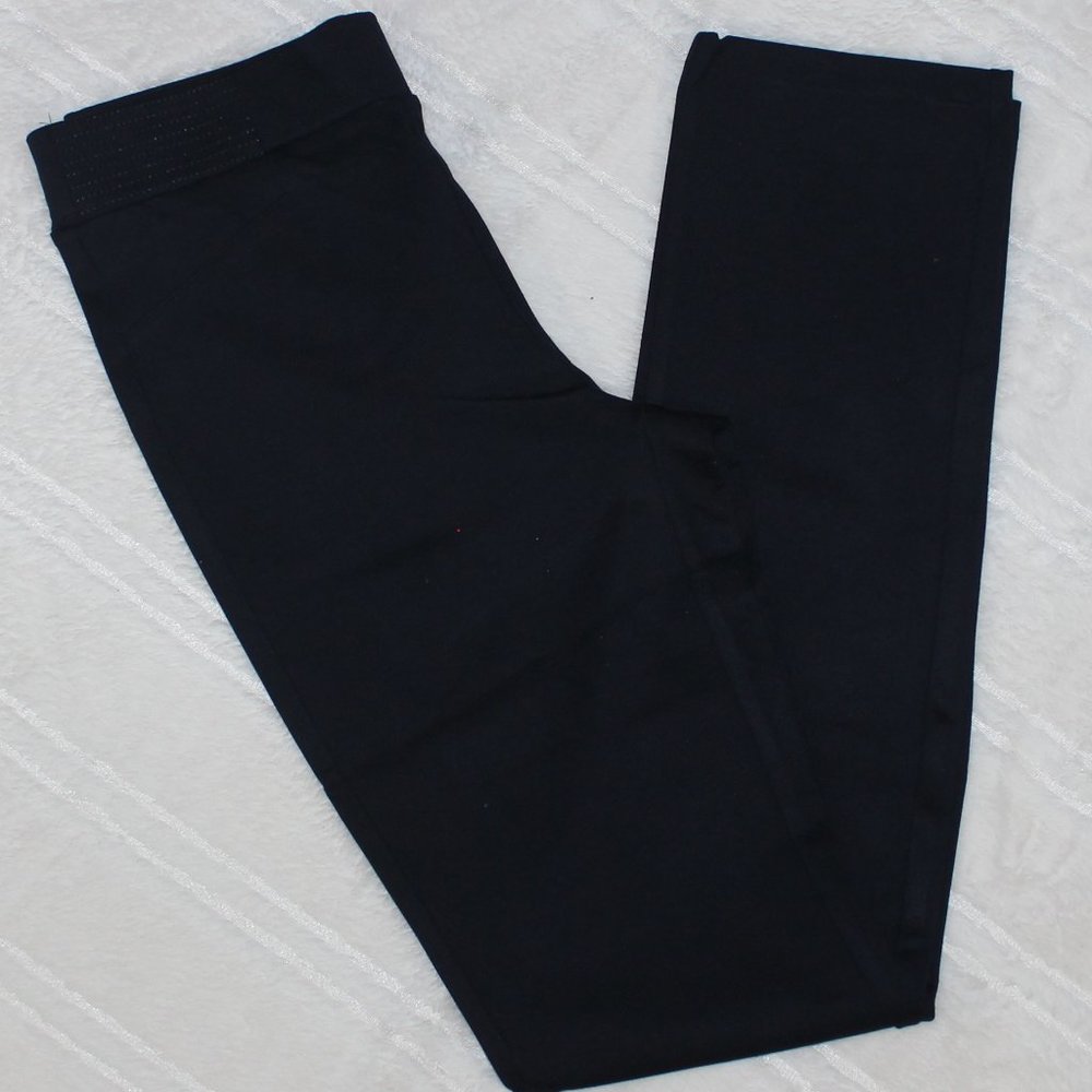 Straight semi-fitted pull-on pant Women Small Navy
